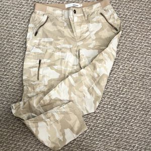 Camo Cargo pants tan size 14
